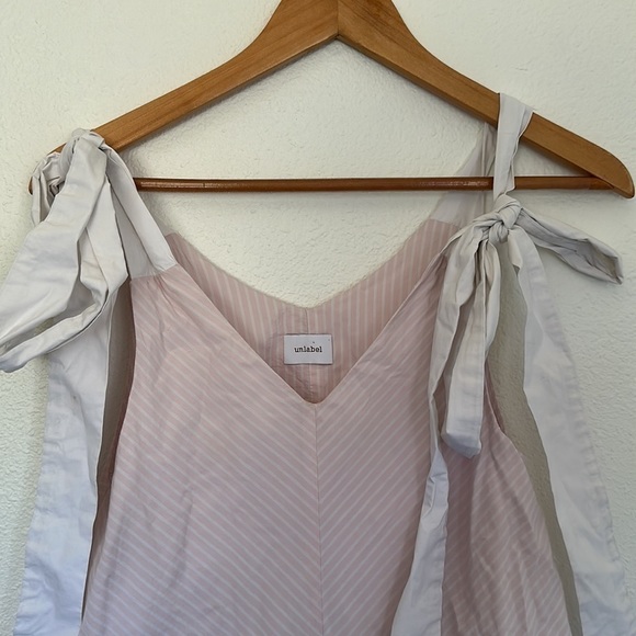 UNLABEL AZAMI Pink Stripe Dress Sz 10 Girls - Picture 6 of 7